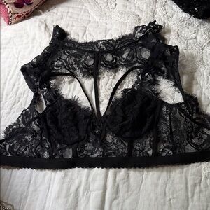 Elegant Black Lace Bralette